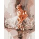 slikanje po brojevima 50x40 Ballerina sa drvenim okvirom i setom za slikanje