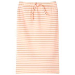 VidaXL Dječja ravna suknja s prugama fluorescentno narančasta 140
