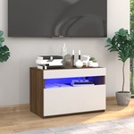 TV ormarić s LED svjetlima boja smeđeg hrasta 60 x 35 x 40 cm