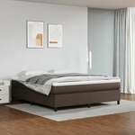 Okvir za krevet s oprugama smeđi 160x200 cm od umjetne kože