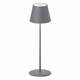 Siva LED prigušiva stolna svjetiljka sa senzorom pokreta i metalnim sjenilom (visina 38 cm) Consenza - Fischer &amp; Honsel