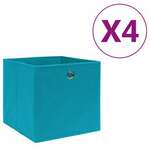 Kutije za pohranu od netkane tkanine 4 kom 28x28x28 cm plave