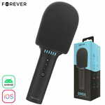 Forever Sing It BMS-500 mikrofon &amp; zvočnik, karaoke, Bluetooth, LED, črn