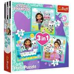 Gabi kućica za lutke: Aktivnosti 3 u 1 puzzle - Trefl