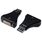 DIGITUS DisplayPort 1.2/1.2a DVI-D transformator Crno 5cm AK-340603-000-S