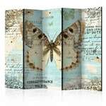 Paravan u 5 dijelova - Postcard with butterfly II [Room Dividers] 225x172