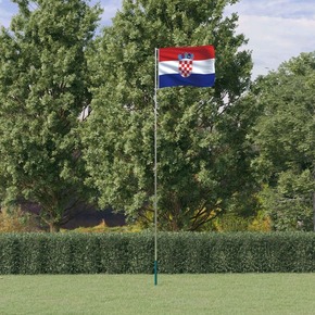 VidaXL Hrvatska zastava i jarbol 5