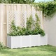 vidaXL Vrtna sadilica s rešetkom bijela 160 x 40 x 140 cm PP