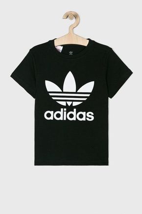 Adidas Originals - Dječja majica 128-164 cm - crna. Dječja majica iz kolekcije adidas Originals. Model izrađen od pletenine s tiskom.