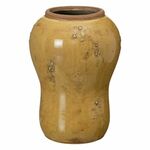 Vase 17,5 x 17,5 x 25 cm Ceramic Mustard