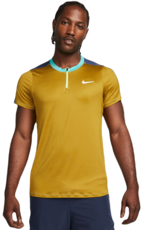 Muški teniski polo Nike Court Dri-Fit Advantage Polo - bronzine/diffused blue/washed teal/white