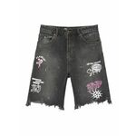 Pull&Bear Traperice ljubičasta / crni traper / bijela 27854838