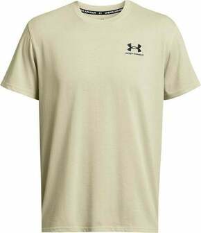 Under Armour Men's UA Logo Embroidered Heavyweight Short Sleeve Silt/Black L Majica za fitnes