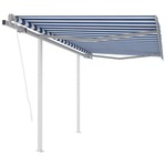 Automatska tenda na uvlačenje 3 5 x 2 5 m plavo-bijela