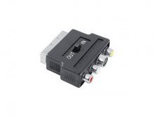 Adapter scart HAMA SCART (M) na 3xRCA (Ž) + S-video (Ž) (42357) Adapter scart HAMA (42357) dolazi sa sklopkom in/out i omogučuje primanje ili davanje signala sa scart ulaza na chinceve i S-video i obrnuto.