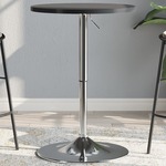 vidaXL Barski stol crni 50x50x90cm konstruirano drvo i kromirani čelik