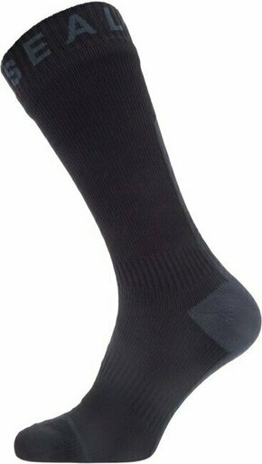 Sealskinz Waterproof All Weather Mid Length Sock with Hydrostop Black/Grey S Biciklistički čarape