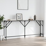 vidaXL Konzolni stol siva boja hrasta 180x23x75 cm konstruirano drvo