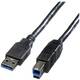 Roline USB kabel USB 3.2 gen. 1 (USB 3.0) USB-A utikač, USB-B utikač 1.80 m crna sa zaštitom 11.02.8870