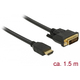 Delock 85653 HDMI - DVI 24+1 kabel 1,5 m