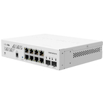 Mikrotik Cloud Smart Switch CSS610-8G-2S+IN, 8×G-LAN, 2×SFP+ cages, SwOS, desktop kučište, PSU