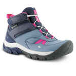 Cipele za planinarenje crossrock mid vodootporne dječje plave