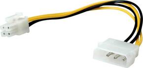 Roline struja priključni kabel [1x 4-polni muški konektor Molex - 1x 4-polni muški konektor ATX] 15.00 cm crna