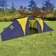vidaXL Poliesterski kamperski šator za 9 osoba, plavo-žuti
