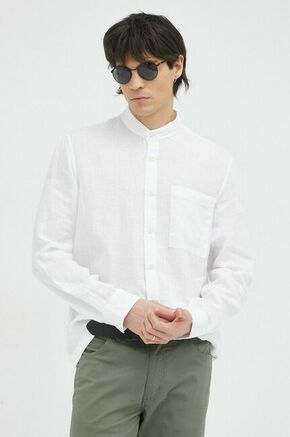 Lanena košulja Marc O'Polo boja: bijela