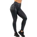 Nebbia High Waist Glossy Look Bubble Butt Pants Volcanic Black M Fitness hlače