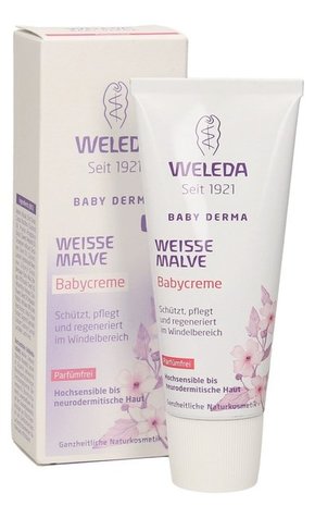 Weleda Baby Derma White Mallow Nappy Change Cream zklidňující kojenecký krém proti opruzeninám 50 ml za djecu