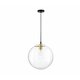 NOVA LUCE 9416930 | Mirale Nova Luce visilice svjetiljka kuglasta s mogućnošću skraćivanja kabla 1x E27 crno, zlatno, prozirno