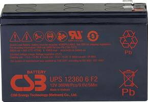CSB Battery UPS 123606 high-rate UPS123606F1F2 olovni akumulator 12 V 7 Ah olovno-koprenasti (Š x V x D) 151 x 99 x 51 mm plosnati priključak 6.35 mm bez održavanja