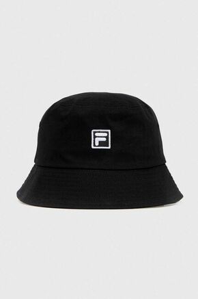Pamučni šešir Fila boja: crna