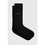 Čarape Gant boja crna - crna. Visoke čarape iz kolekcije Gant. Model izrađen od elastičnog, glatkog materijala.