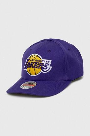 Kapa sa šiltom s dodatkom vune Mitchell&amp;Ness Los Angeles Lakers boja: ljubičasta