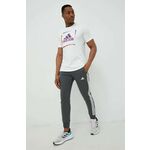 ADIDAS SPORTSWEAR Sportske hlače bazalt siva / bijela