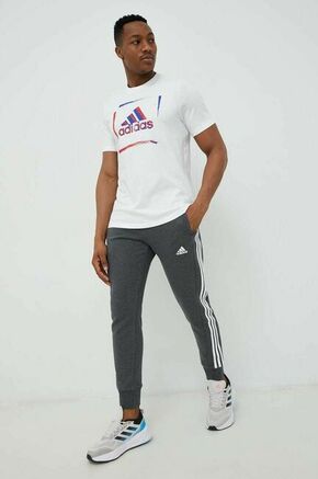 ADIDAS SPORTSWEAR Sportske hlače bazalt siva / bijela