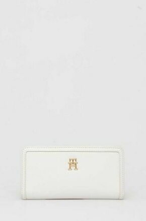 Veliki ženski novčanik Tommy Hilfiger Th Monotype Large Slim Wallet AW0AW16210 Ecru YBL