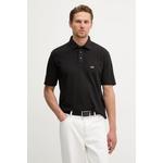 Armani Exchange polo za muškarce od pamuka crna XM002408.AF13055