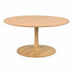 Okrugao stolić za kavu u dekoru hrasta u prirodnoj boji 90x90 cm Hobart – Rowico
