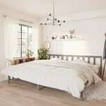 Okvir za krevet od borovine sivi 180 x 200 cm UK Super King