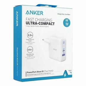 Anker PowerPort III 2-port 60w AC adapter s nastavcima EU