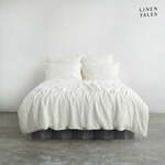 Bijela lanena posteljina za jedan krevet 135x200 cm - Linen Tales