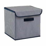 Plava tekstilna kutija za pohranu s poklopcem 30x30x30 cm – Mioli Decor