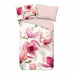 Roza pamučna posteljina za krevet za jednu osobu 140x200 cm - Good Morning