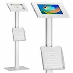Maclean MC-476W Floor Advertising Tablet Holder with Locking Device, 9.7"-11", Compatible with iPad/iPad Air/iPad Pro, Samsung Galaxy Tab A/Tab A7/Tab S6 Lite