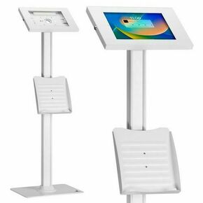 Maclean MC-476W Floor Advertising Tablet Holder with Locking Device