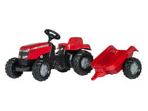 Rolly Toys traktor na pedale Massey Ferguson + prikolica