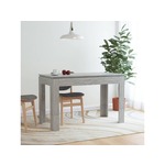 Blagovaonski stol siva boja betona 120 x 60 x 76 cm od iverice
